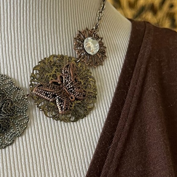 BROWN Tie-Front Cropped Shrug w/ Flutter Sleeve - Picture 5 of 7